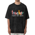 Funny Teacher washed graphic T-shirt product image