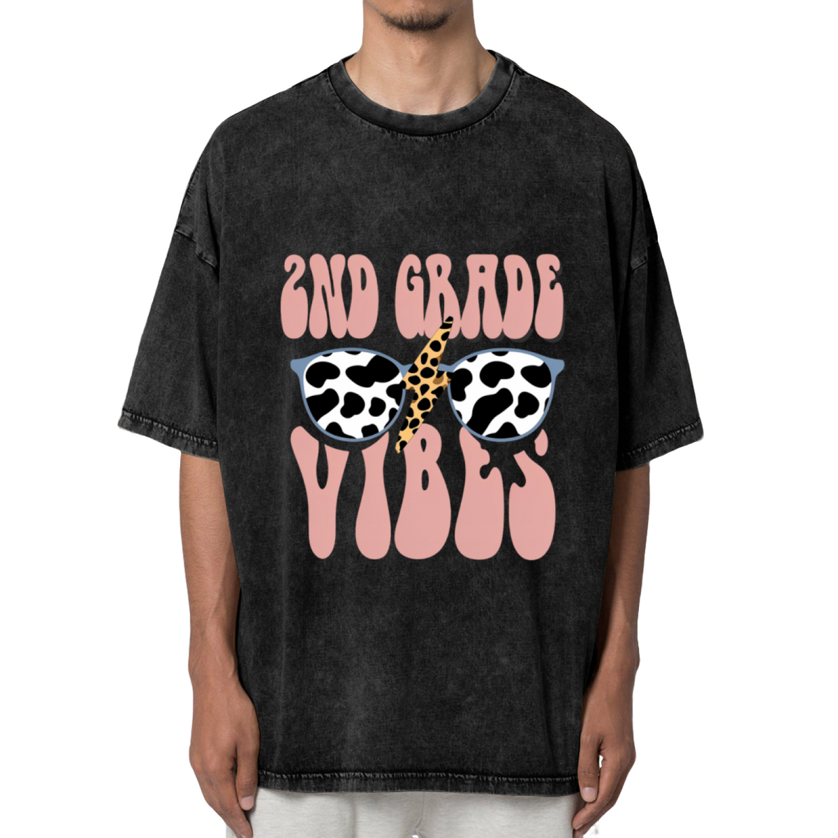 Second Grade Vibes washed graphic T-shirt product image