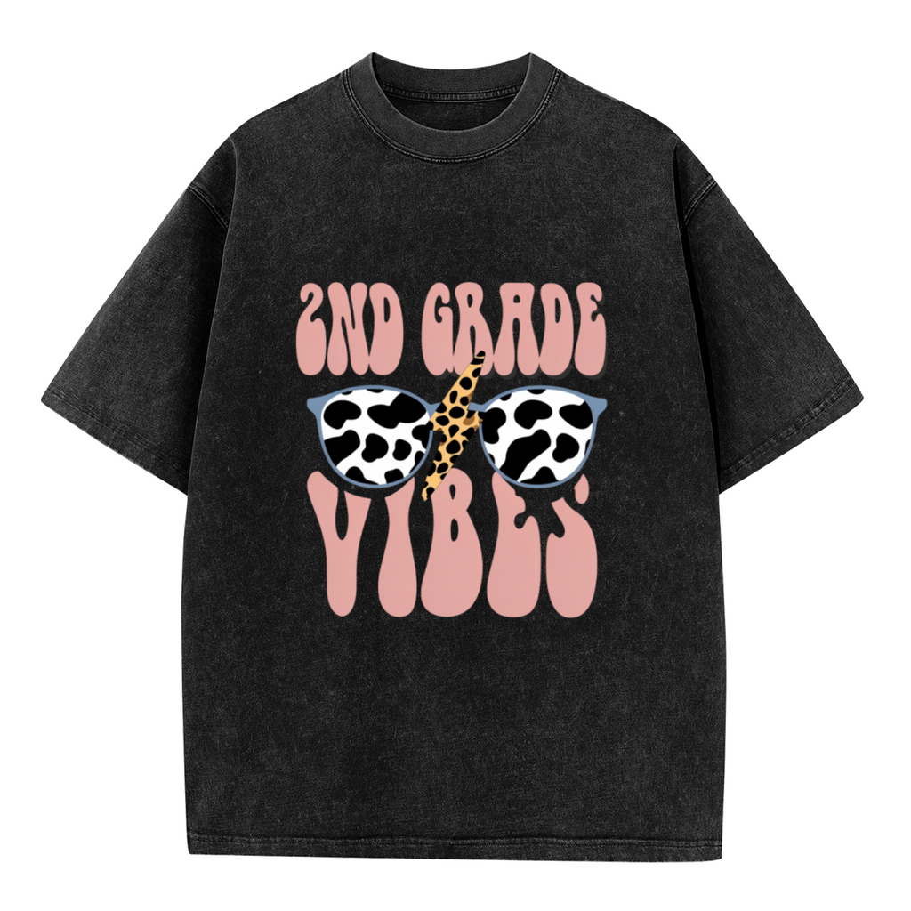 Second Grade Vibes washed graphic T-shirt product image