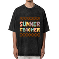 Groovy Teacher Vacation washed graphic T-shirt product image