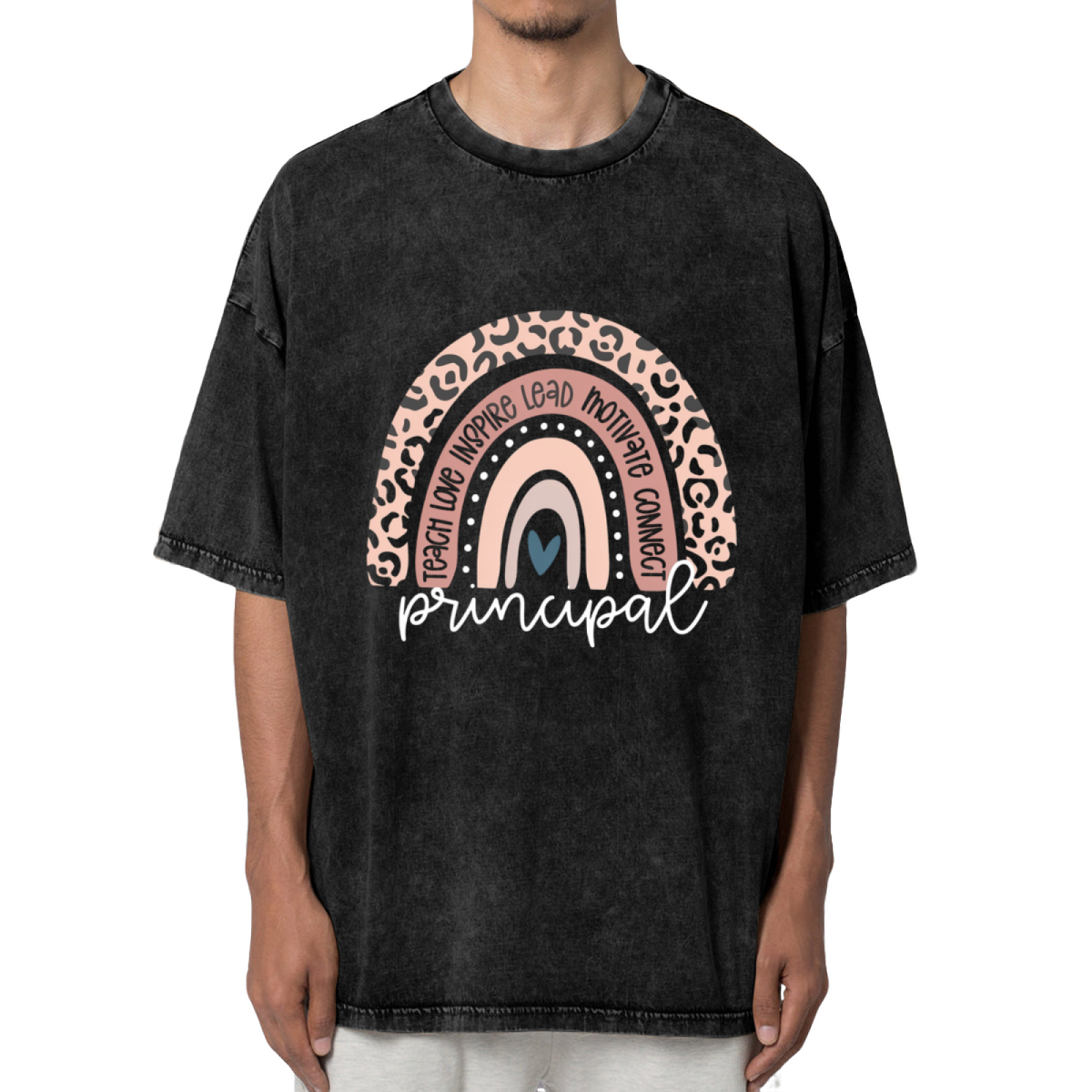 School Principal washed graphic T-shirt product image