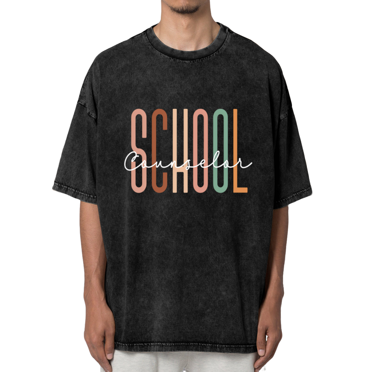 School Counselor washed graphic T-shirt product image