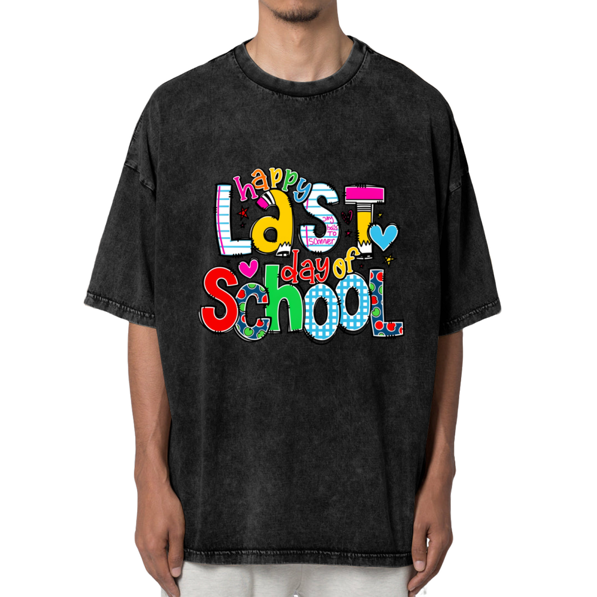 Last Day of School washed graphic T-shirt product image