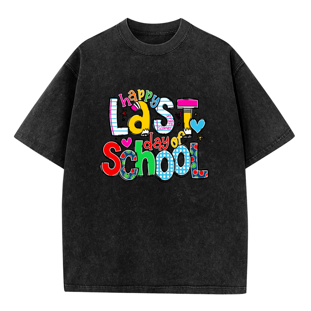 Last Day of School washed graphic T-shirt product image