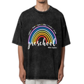 Custom Preschool Teacher washed graphic T-shirt product image