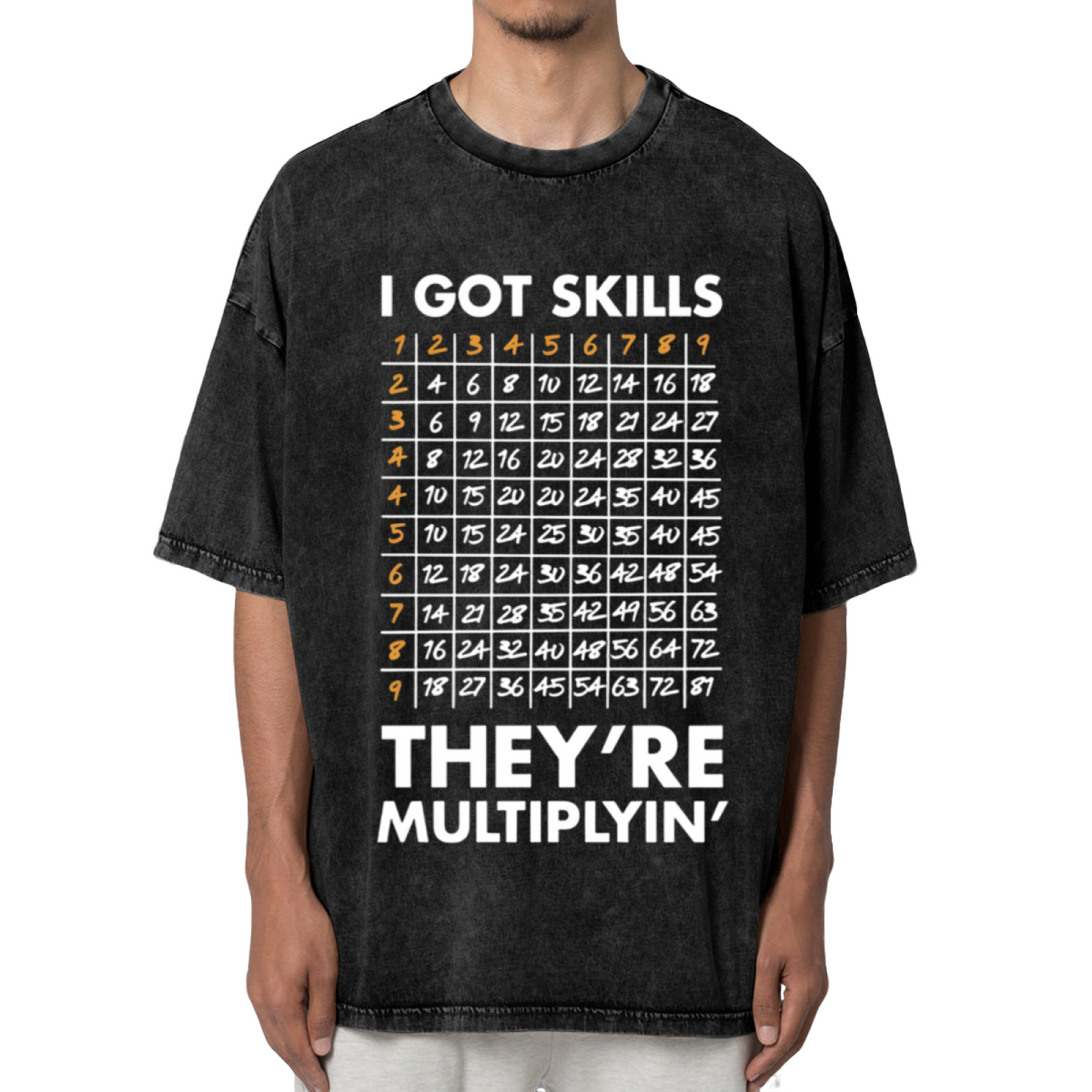 Math Teacher washed graphic T-shirt product image