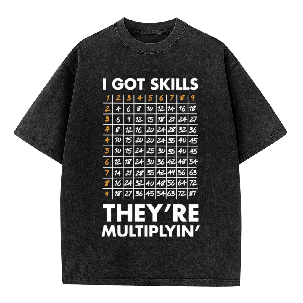 Math Teacher washed graphic T-shirt product image
