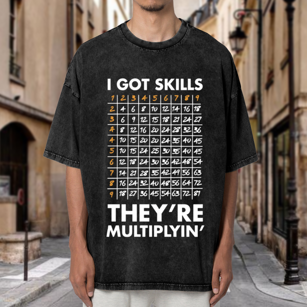Math Teacher washed graphic T-shirt product image