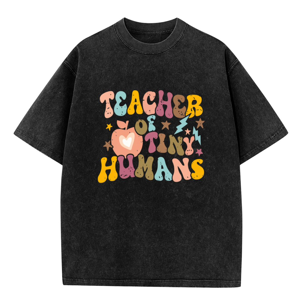 Teacher of Tiny Humans washed graphic T-shirt product image