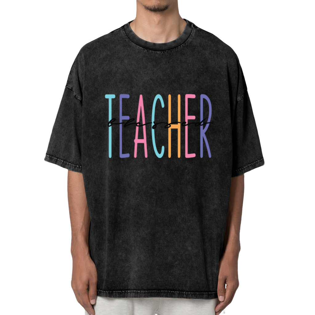 Blessed Teacher washed graphic T-shirt product image