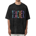 Blessed Teacher washed graphic T-shirt product image