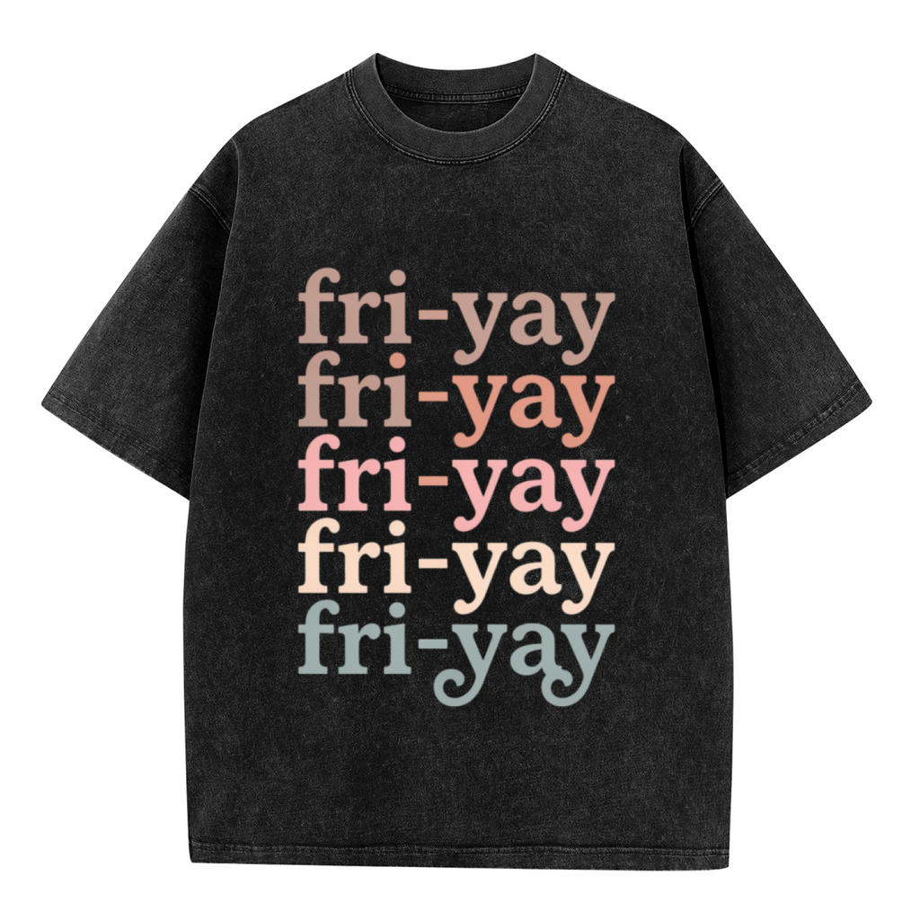 Friyay Teacher washed graphic T-shirt product image