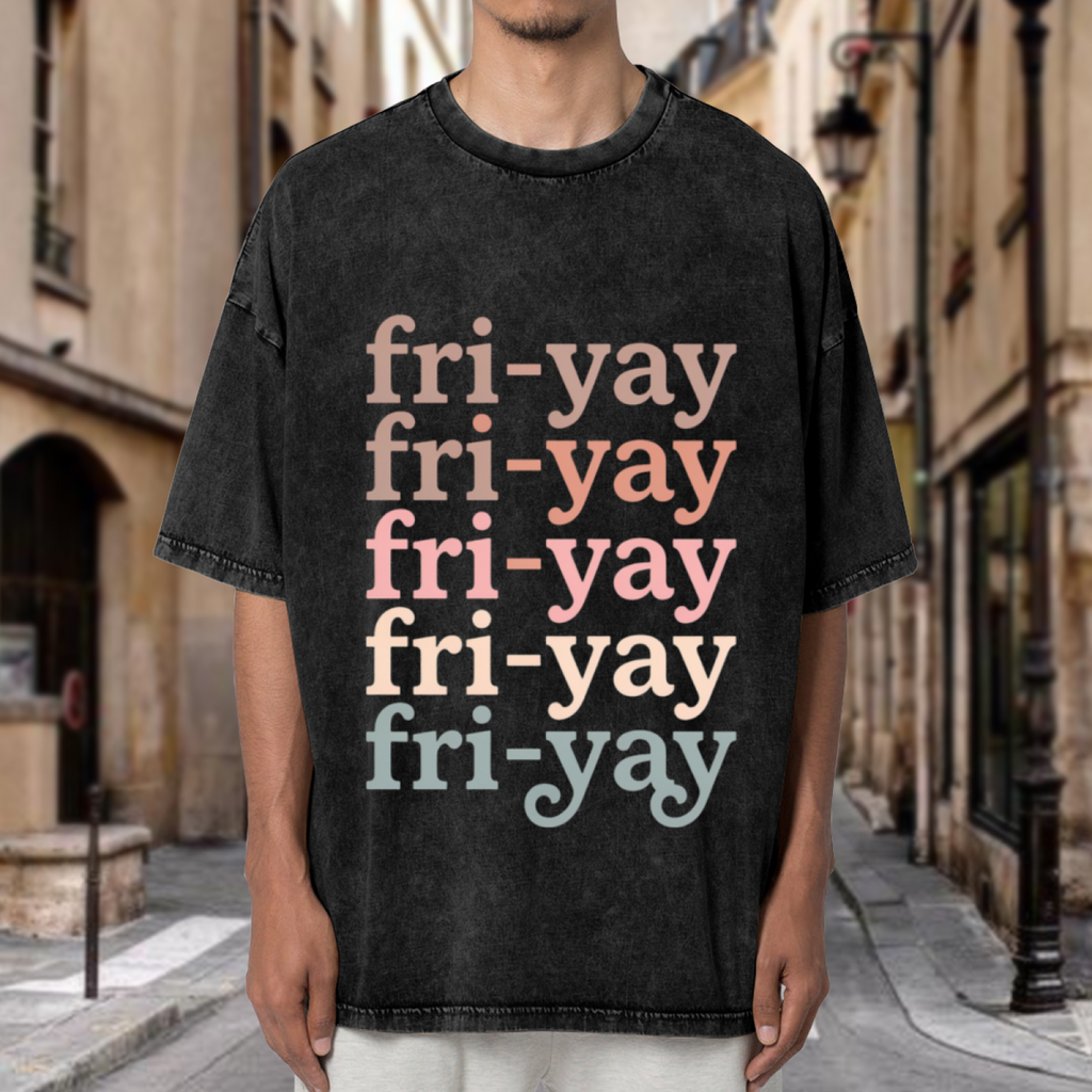 Friyay Teacher washed graphic T-shirt product image