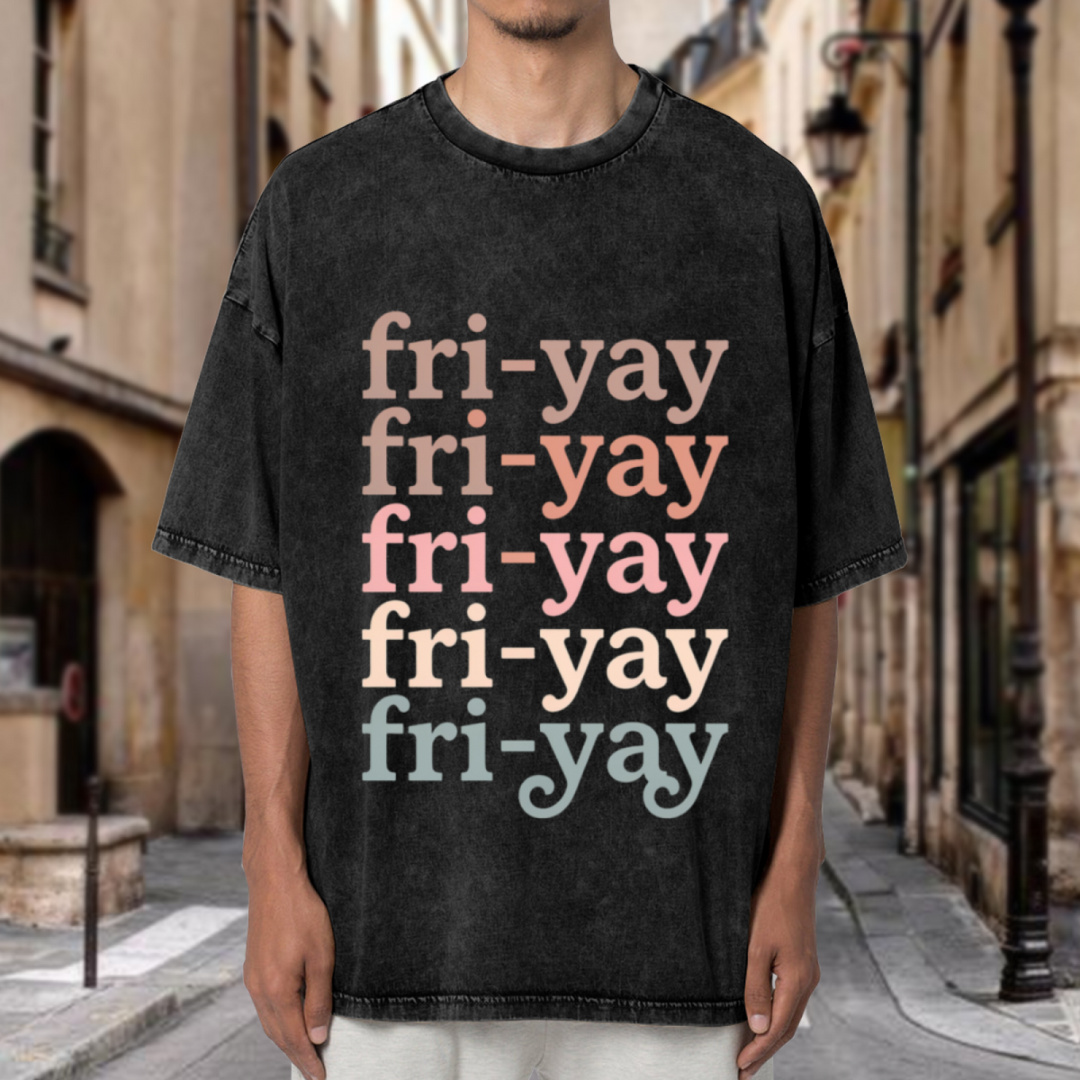Friyay Teacher washed graphic T-shirt product image