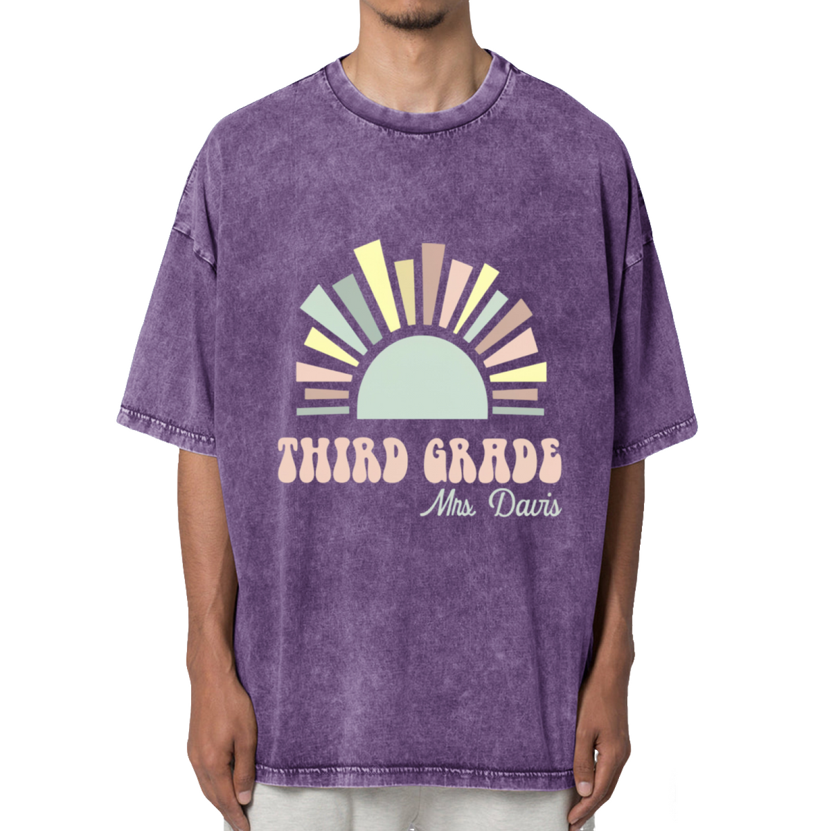 3rd Grade Back to School Washed Graphic T-Shirt