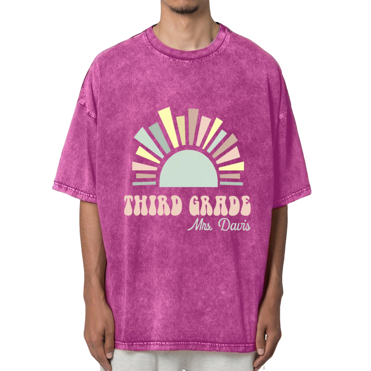 3rd Grade Back to School Washed Graphic T-Shirt
