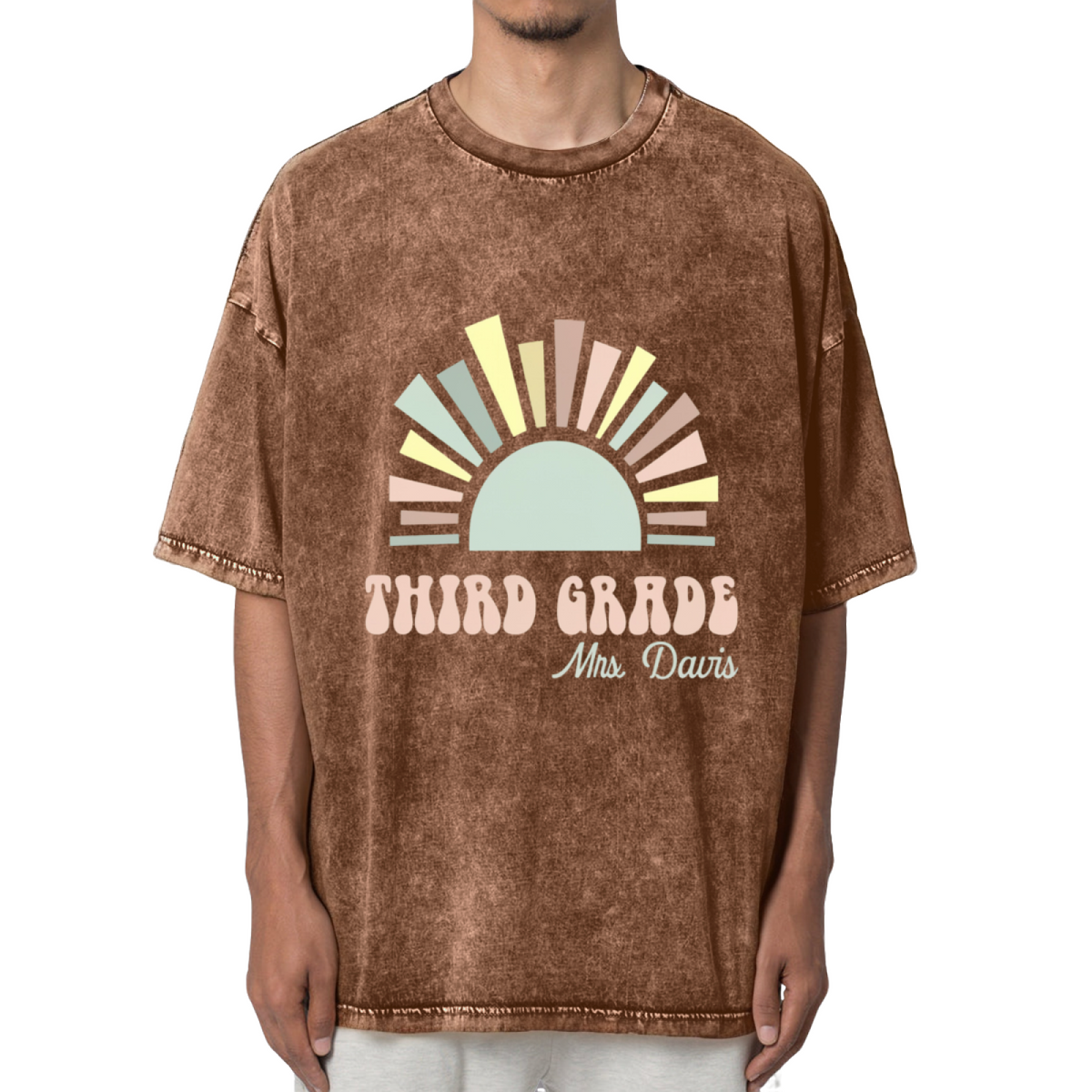 3rd Grade Back to School Washed Graphic T-Shirt