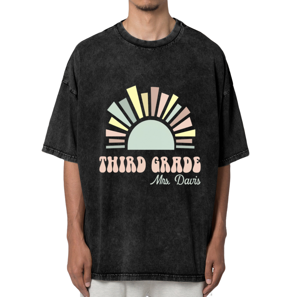 3rd Grade washed graphic T-shirt product image
