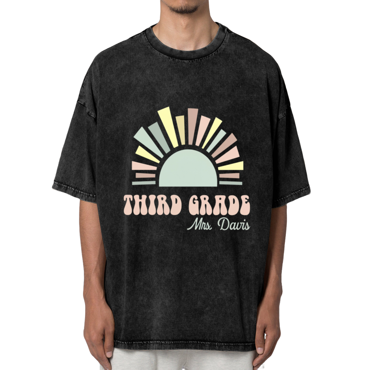3rd Grade washed graphic T-shirt product image