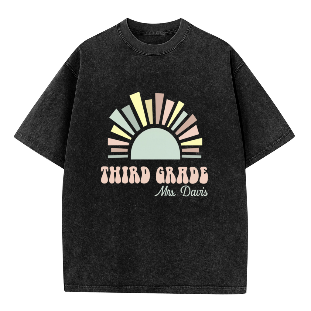 3rd Grade washed graphic T-shirt product image