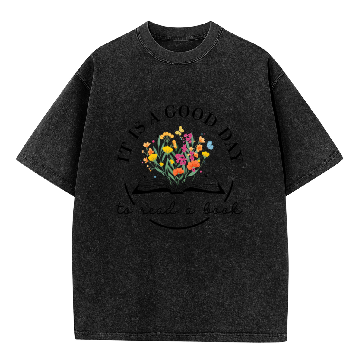 It's A Good Day To Read A Book washed graphic T-shirt product image