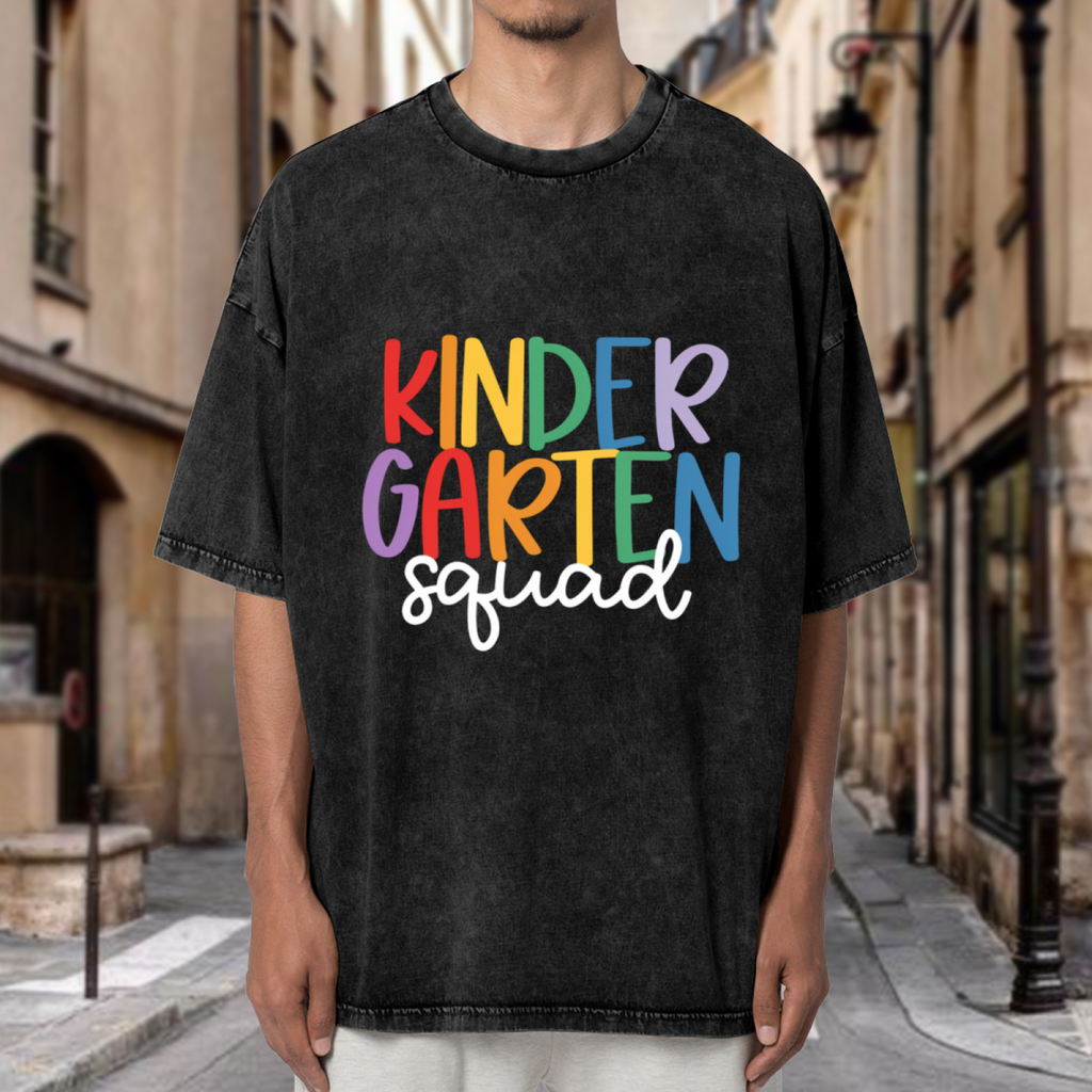 Kindergarten Teacher washed graphic T-shirt product image