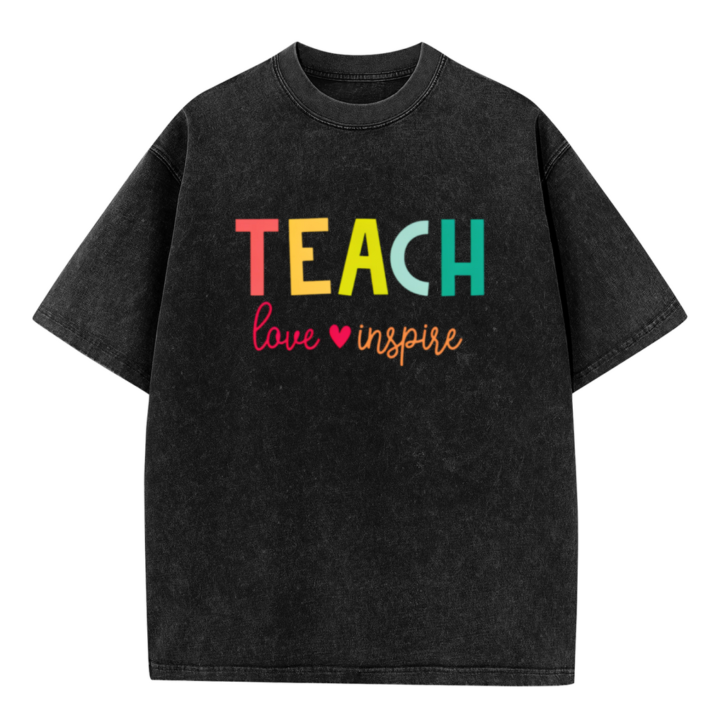 Teach Love Inspire washed graphic T-shirt product image