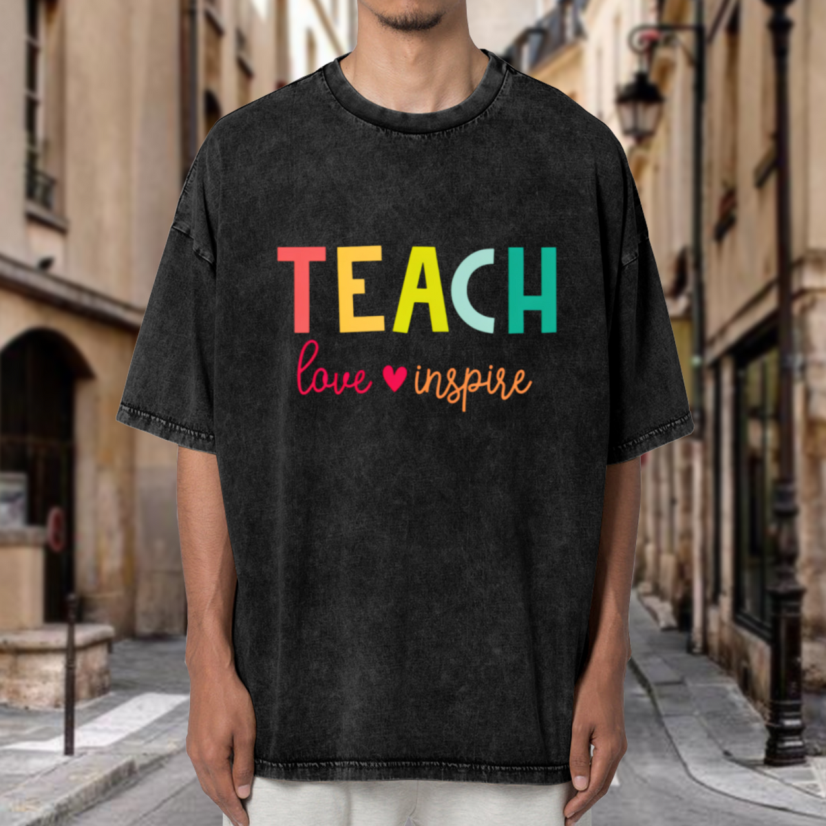 Teach Love Inspire washed graphic T-shirt product image
