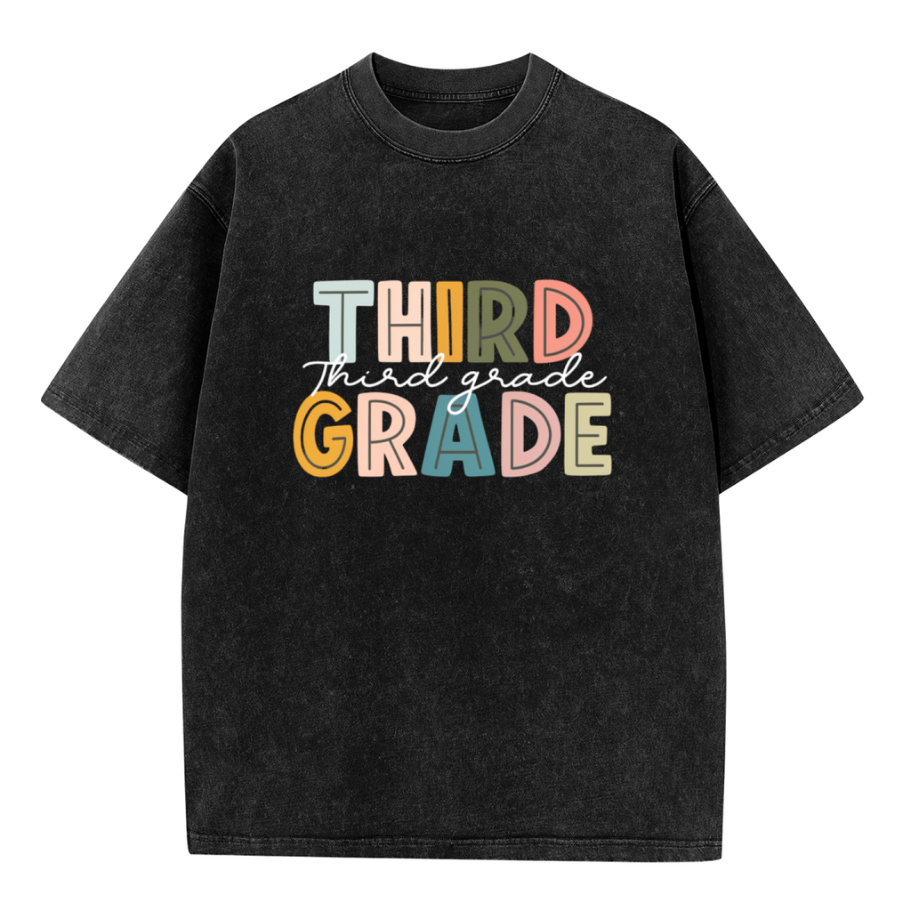 3rd Grade washed graphic T-shirt product image
