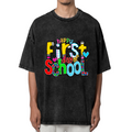 Happy 1st Day Of School washed graphic T-shirt product image