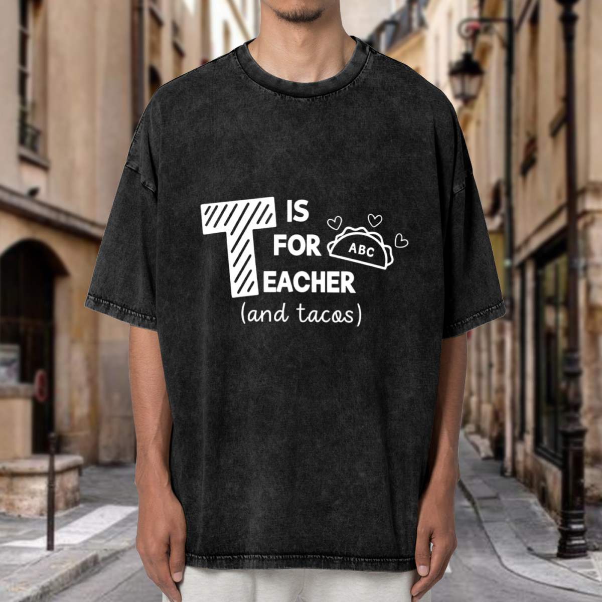 Taco Teacher washed graphic T-shirt product image