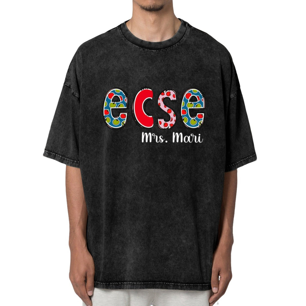 ECSE Teacher Name washed graphic T-shirt product image
