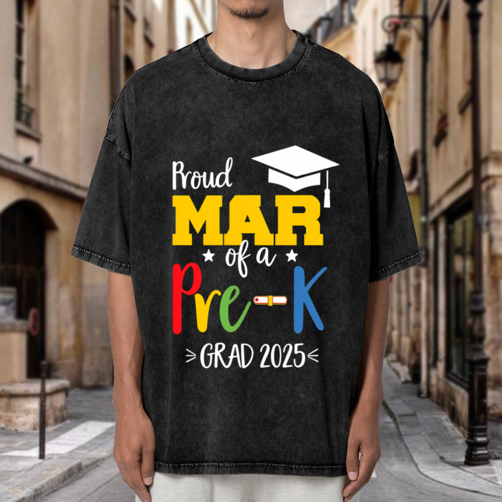Proud Custom Family Graduation washed graphic T-shirt product image