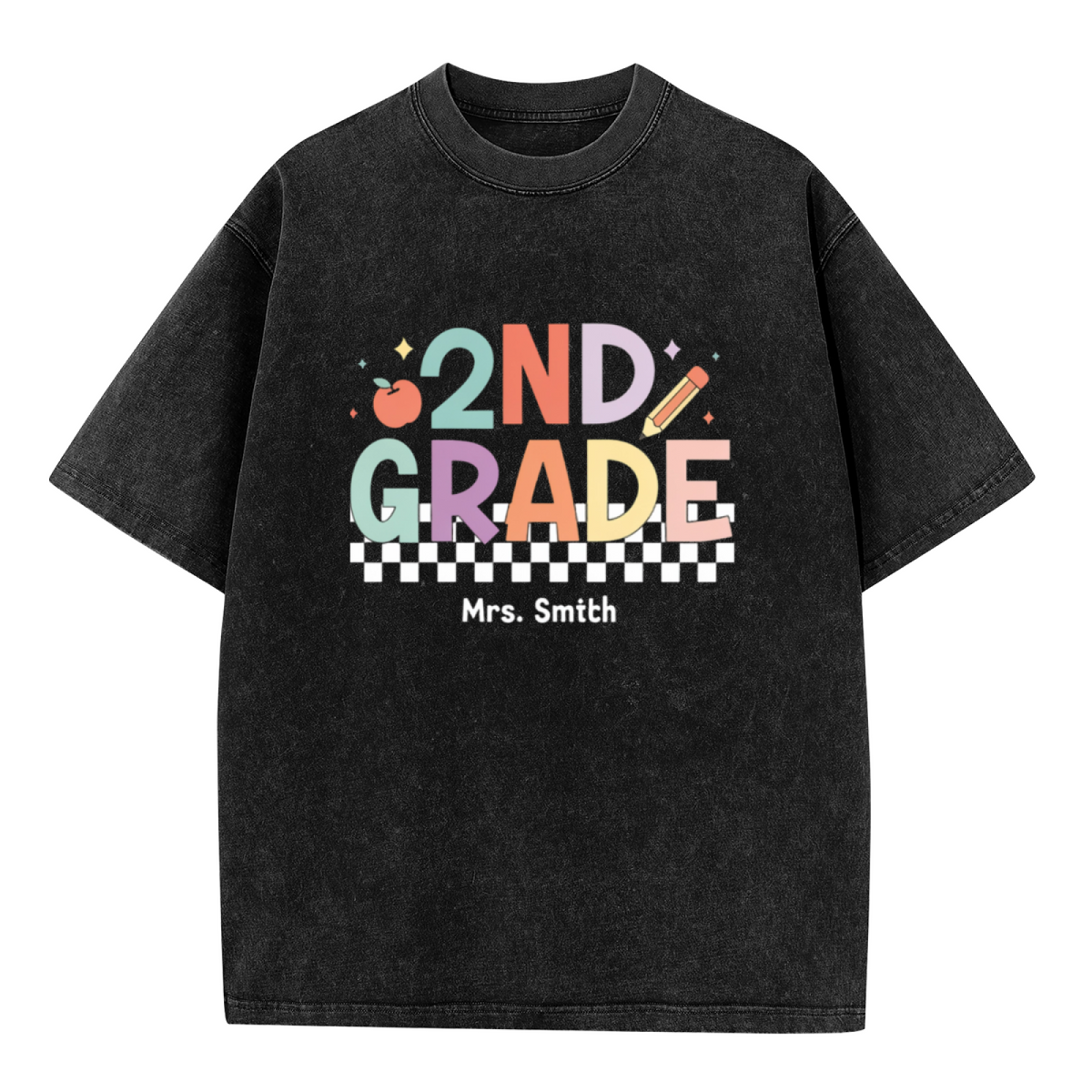 2nd Grade Teacher washed graphic T-shirt product image