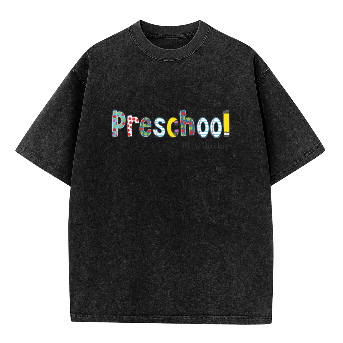 Preschool Teacher washed graphic T-shirt product image