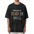 Funny Teacher washed graphic T-shirt product image