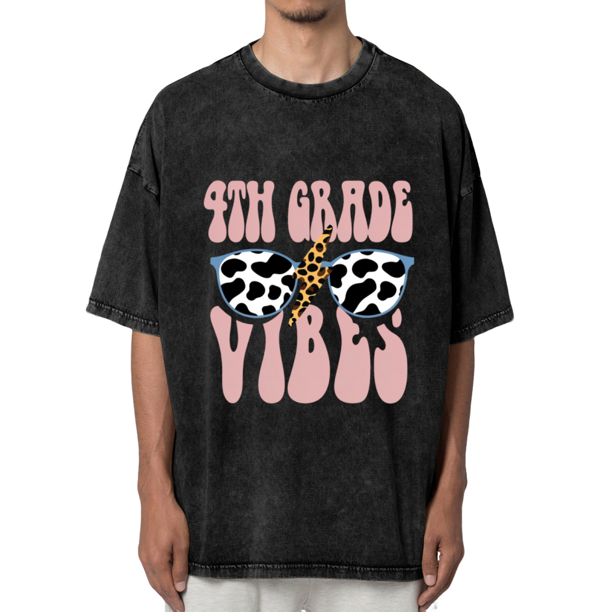 Fourth Grade Teacher Shirts washed graphic T-shirt product image