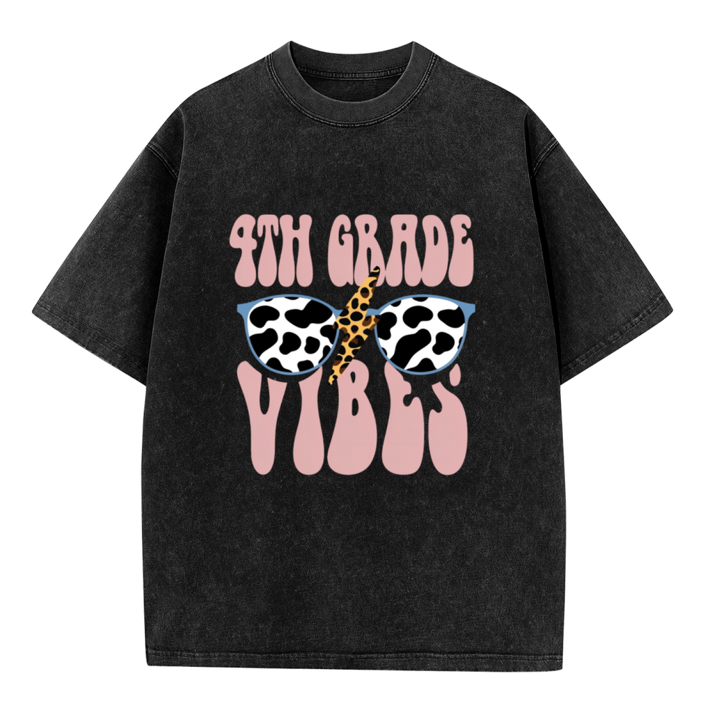 Fourth Grade Teacher Shirts washed graphic T-shirt product image