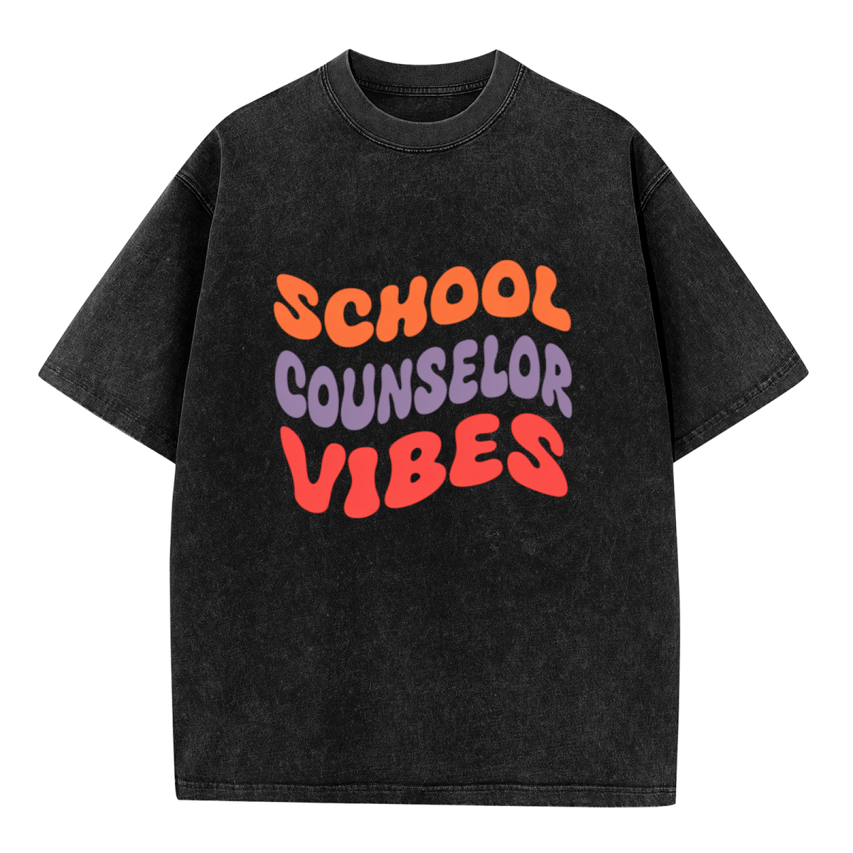 Retro School Counselor washed graphic T-shirt product image