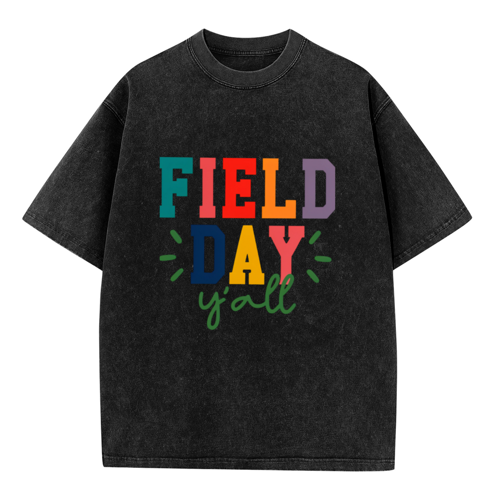Field Day Y'all washed graphic T-shirt product image