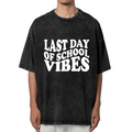 Last Day Of School Vibes washed graphic T-shirt product image