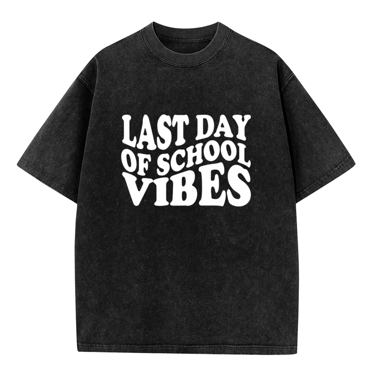 Last Day Of School Vibes washed graphic T-shirt product image