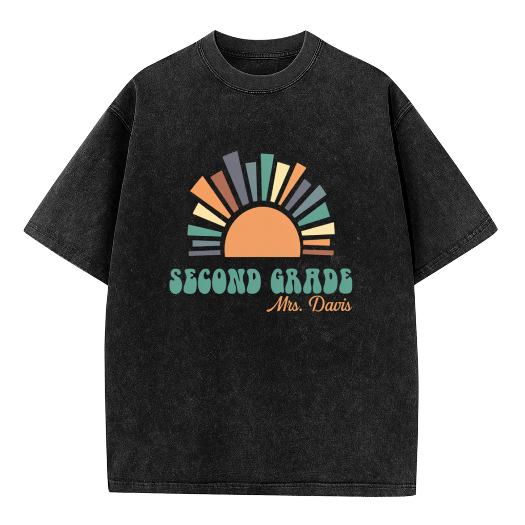 Second Grade washed graphic T-shirt product image