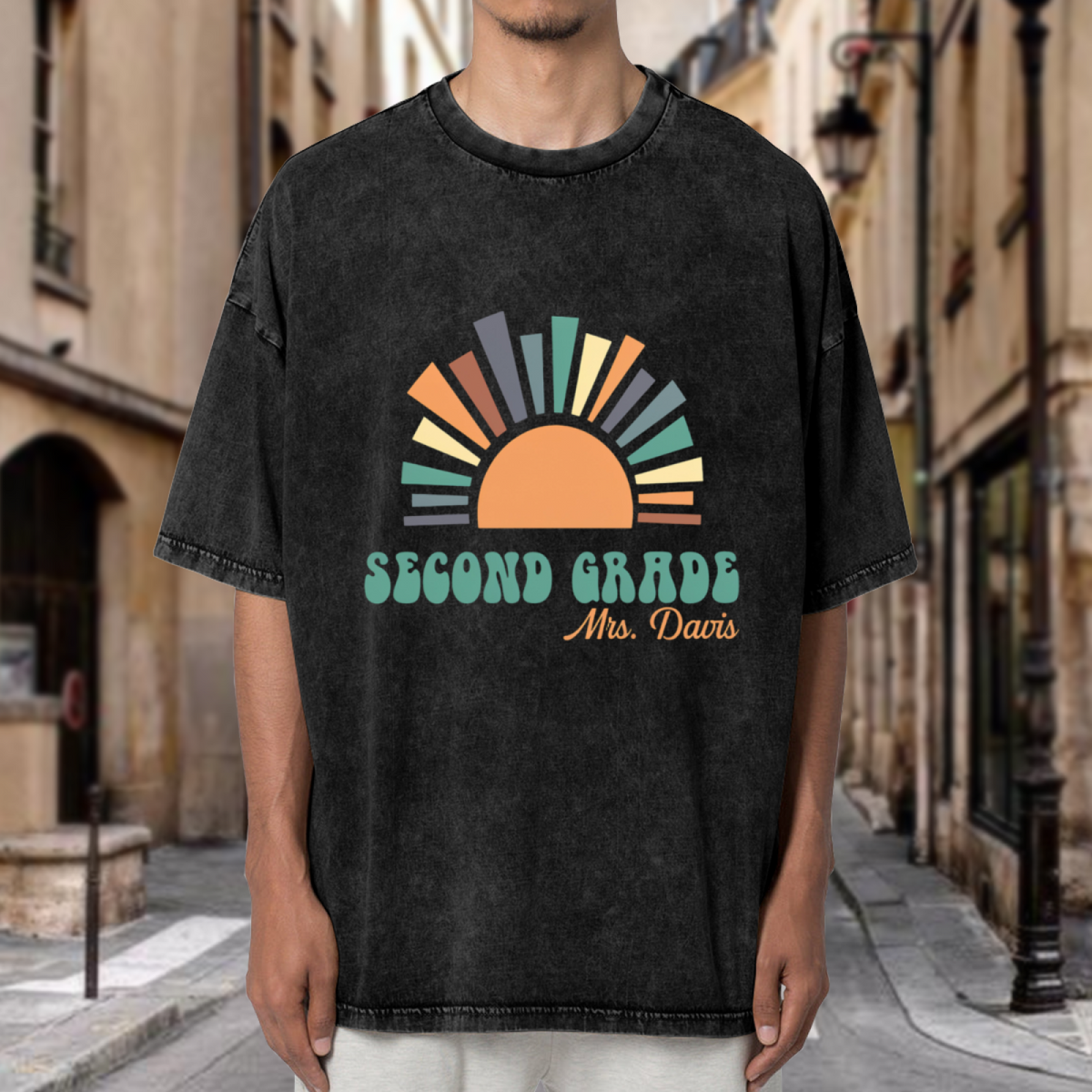 Second Grade washed graphic T-shirt product image