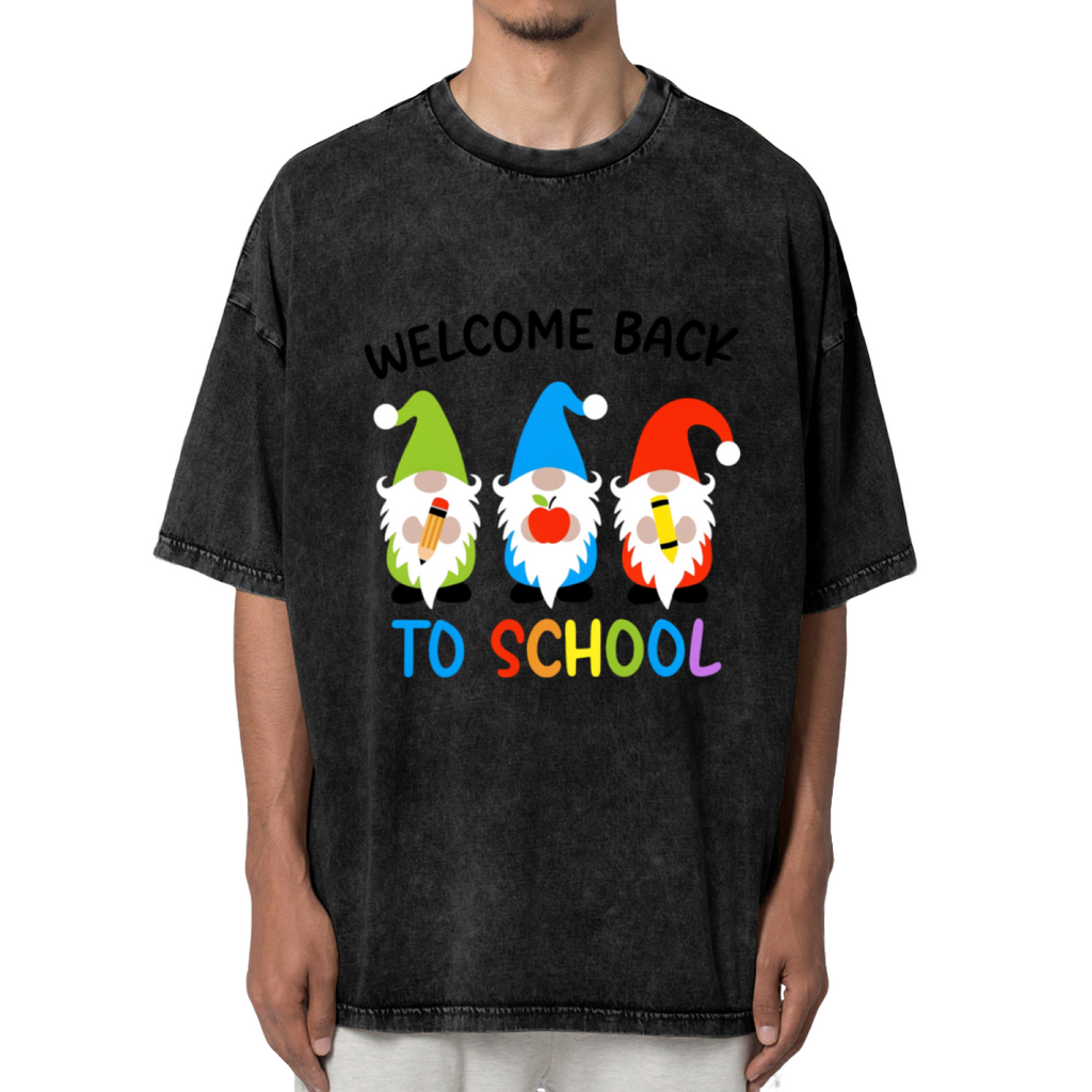 Gnome Teacher washed graphic T-shirt product image