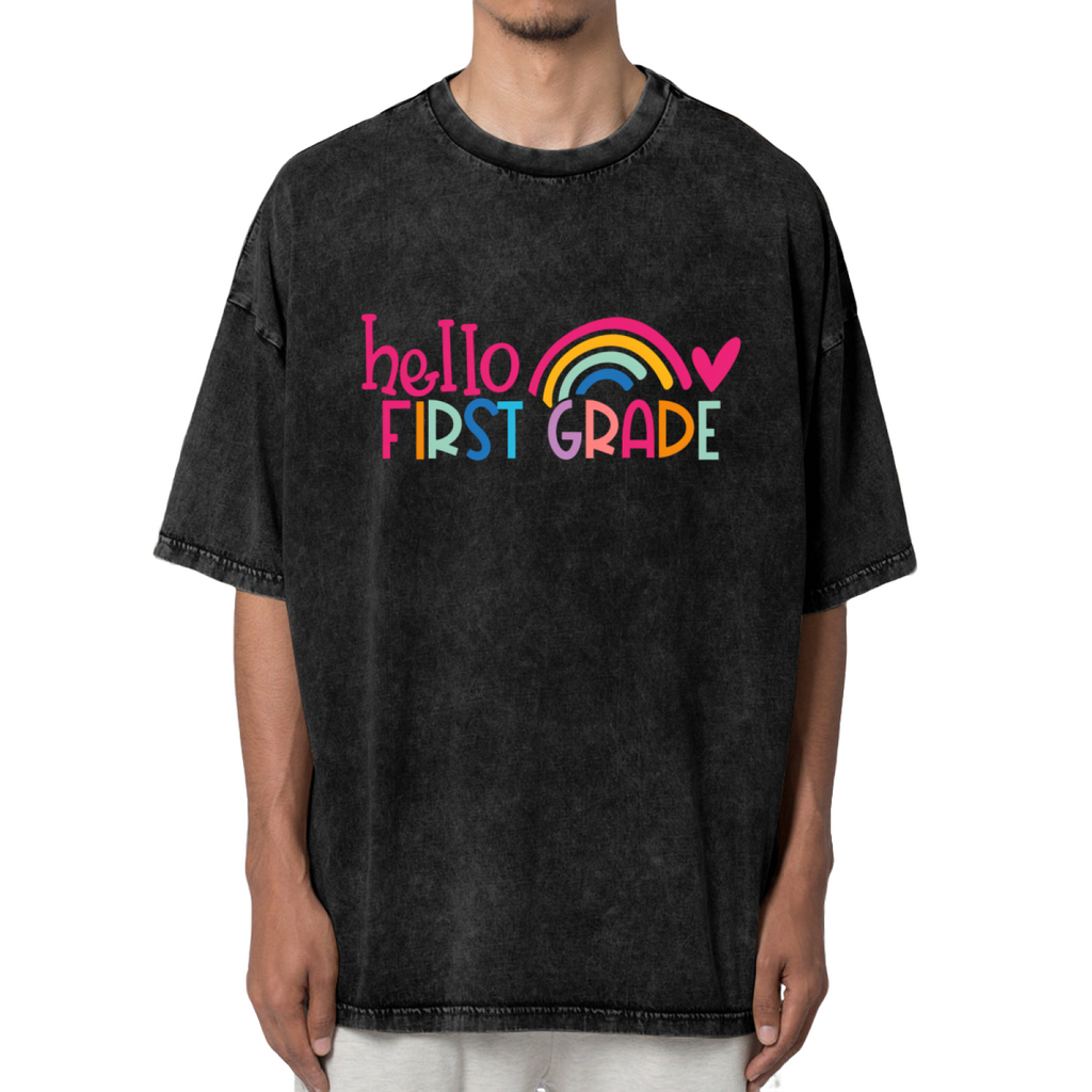First Grade Teacher washed graphic T-shirt product image