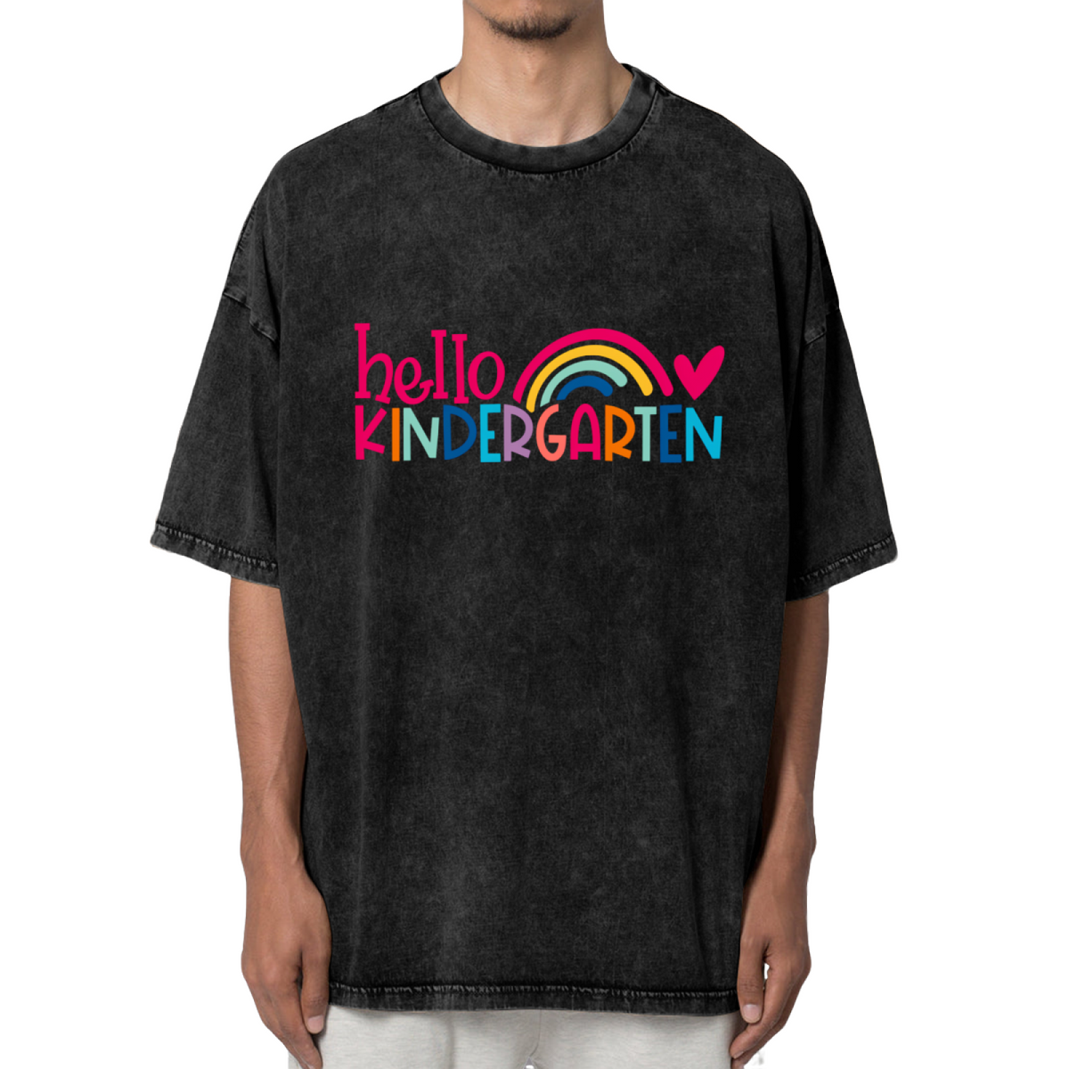 Kindergarten Teacher washed graphic T-shirt product image