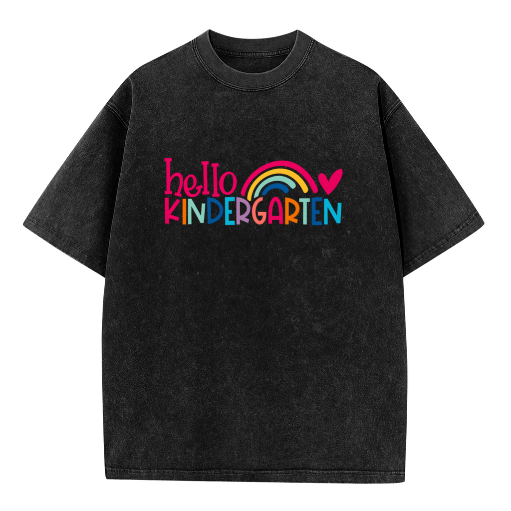 Kindergarten Teacher washed graphic T-shirt product image