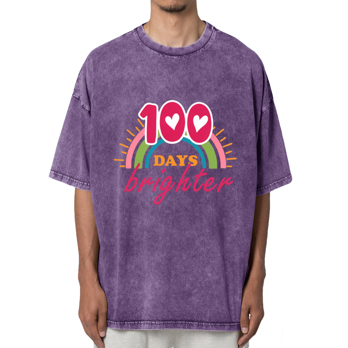 100 Days Brighter Girls 100 days Washed Graphic T-Shirt