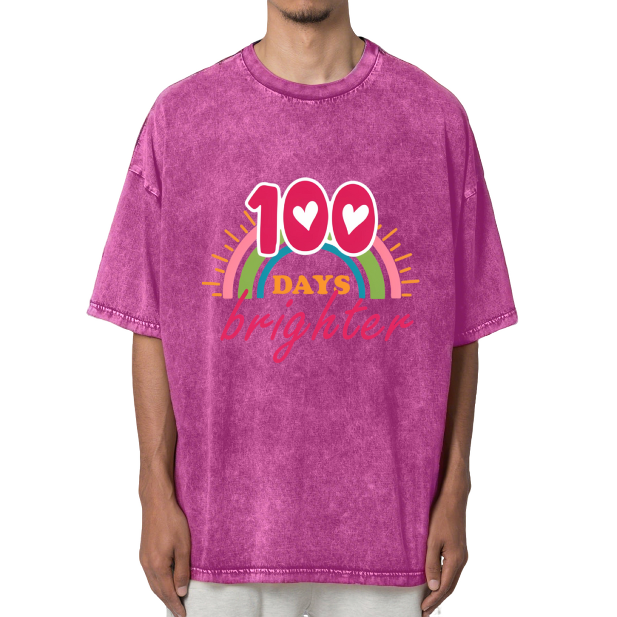 100 Days Brighter Girls 100 days Washed Graphic T-Shirt